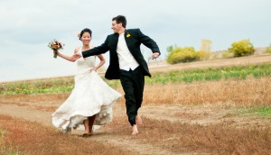 Michael Sandler and Jessica Lee Baton Pass in 2010 Wedding Championships Creators of the Mindful Running Training Program Get Hitched