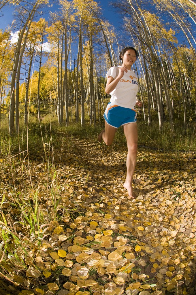 running in place barefoot