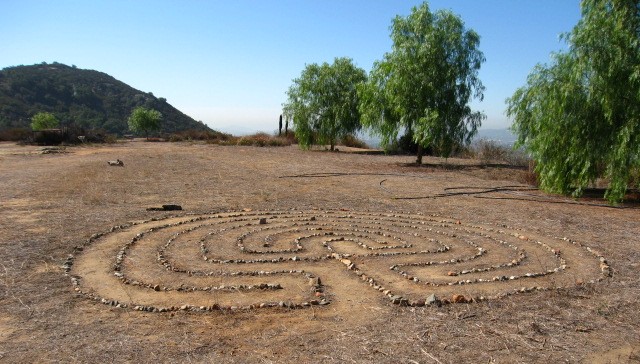 This is an example of a labyrinth that is used for walking meditations.